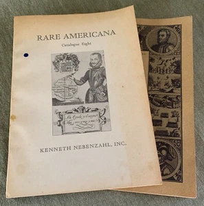 Catalogs # 8 & 12 "RARE AMERICANA" Kenneth Nebenzahl Books, Maps, Etc.  - Picture 1 of 6