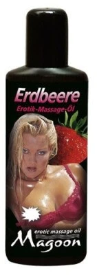 Oliio da massaggio aromatizzato 100 ml Olio alla fragola - Immagine 1 di 2