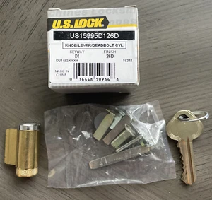 U.S. Schlossknopf/Riegel Zylinder Universal D1 Nut Chrom KA2 - US15995D125D - Bild 1 von 1