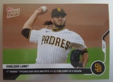 Dinelson Lamet-MLB TOPPS NOW #226-1st Padres pitcher w/multi 11+K & 0 BB PR:299