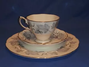 Royal Albert Bone China Silver Maple Cup & Saucer & Salad Plate Clean England - Picture 1 of 10