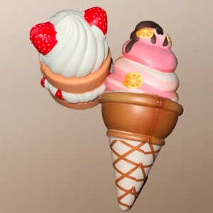 Slow Rebound Squishy Squeezie Ice Cream Cone & Tart Stress Balls 3-4” - Picture 1 of 3