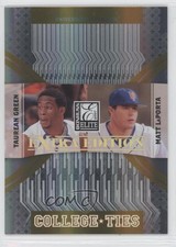 2007 Donruss Elite Extra Edition College Ties Gold Matt LaPorta Taurean Green