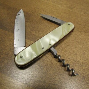 Giesens Forsthoff Solingen Germany Mother Of Pearl Pocket Knife / Corkscrew - Picture 1 of 8