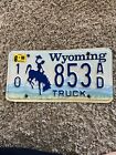 Wyoming license plate bucking horse 853 AD