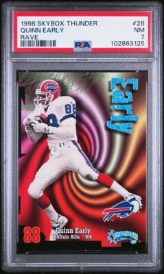 1998 Skybox Thunder QUINN EARLY Bills 28 RAVE 17/150 Rare PSA 7 Total Pop 1 - Image 1 of 2