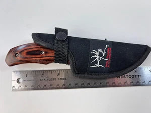 NOS 2008 Buck 480 RMEF Hunting Knife w/Sheath & Box - Elk Hoof Cutout ~ UNUSED - Picture 1 of 21