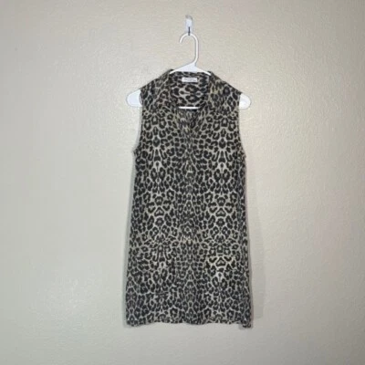 Equipment Dress Womens XS Femme Lucida Silk Sleeveless Shirt Leopard Animal - Image 1 of 4