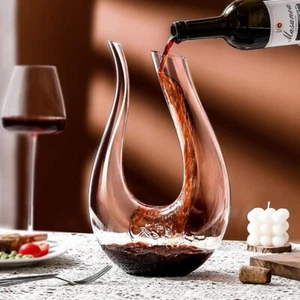 U-shaped Wine Decanter Swan Design Carafe Wine Aerator Party WineDispenser 1.2L\ - Picture 1 of 12