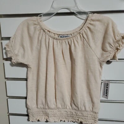 Girls Shirt 4T Short Skeeve Cream Color - Image 1 of 4