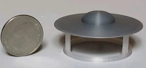 C-57D UFO/Flying Saucer (from Forbidden Planet) - Silver - In Flight - Tiny - Picture 1 of 5