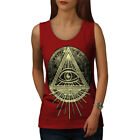 Wellcoda Triangle Triangle Womens Tank Top, Eye Athletic Sports Shirt