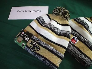 New Orleans Saints New Era knit pom hat beanie W/Tags OnField AUTHENTIC! 2014-15 - Picture 1 of 8