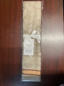 NEW Williams Sonoma Foliage Pumpkin Jacquard Cotton Table Runner Orang 18 x 108 - Picture 1 of 4