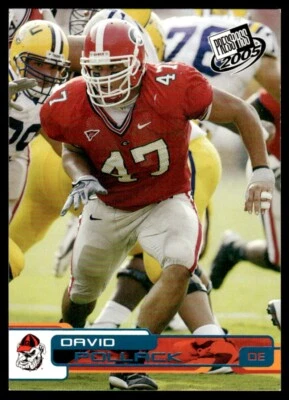2005 Press Pass Blue David Pollack Rookie Georgia Bulldogs #B42 - Image 1 of 2