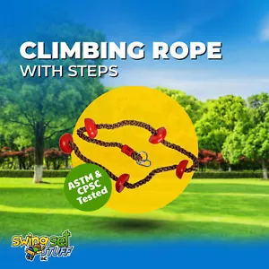 SET ALTALENA STUFA INC CORDA DA ARRAMPICATA CON GRADINI ROSSO casa sull'albero set gioco in legno 0288 - Foto 1 di 11