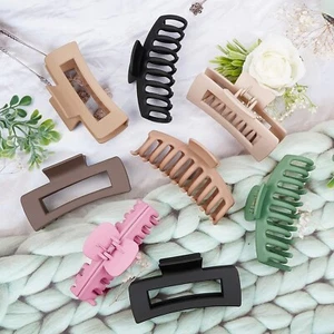 TOCESS 8 Pack Large Hair Claw Clips - Strong Hold, Nonslip Matte Jumbo Clips - Picture 1 of 7