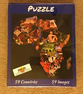 Rompecabezas de mosaico africano 54 países - 10" x 12" 108 piezas - ¡Nuevo en caja! - Imagen 1 de 1
