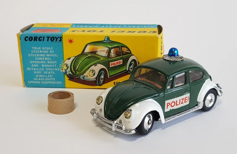 Corgi Giocattoli No. 492, Volkswagen Europeo Polizia Auto Superbo N come Nuovo - Immagine 1 di 4