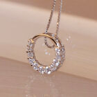 Women Cubic Zircon Necklace Pendant 925 Silver Jewelry Romantic Wedding Gift