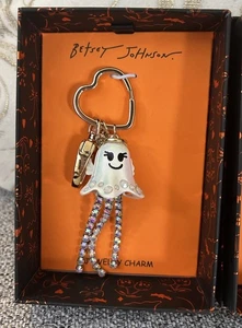 Betsey Johnson Halloween Angel  Ghost Bag Charm Key Chain NWT  - Picture 1 of 3