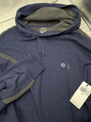 Polo Ralph Lauren Men's Full Zip Fleece Sweatshirt Hoodie Navy Blue XLT NWT - Image 1 of 4
