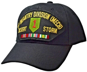 1ST INFANTRY DIVISION DESERT STORM *EMBROIDERED CAP/HAT ARMY OFFICIALLY LICENSED - Picture 1 of 13