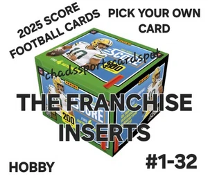 💥💥 2025 SCORE FOOTBALL THE FRANCHISE HOBBY INSERTS PICK YOUR OWN #1-32 💥💥 - Picture 1 of 33