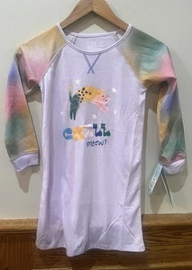 New Little Girls Size 6/6X Kitty Cat Purple Nightgown - Picture 1 of 3