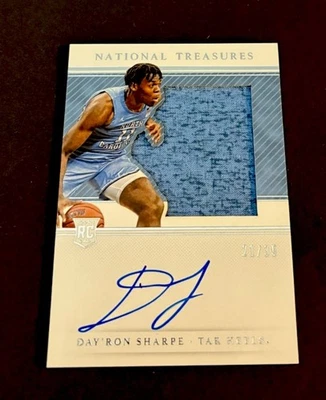 2021-22 National Treasures Day'Ron Sharpe RPA /35 - TAR HEEL GREAT! 🏀 - Image 1 of 2