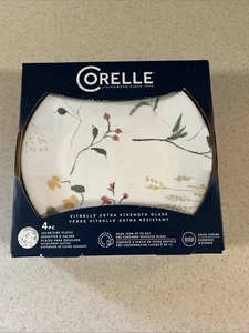 CORELLE " WILDFLOWER SCATTER " 8 1/2" SALAD / SIDE PLATE'S SET OF 4 NIB - Picture 1 of 9