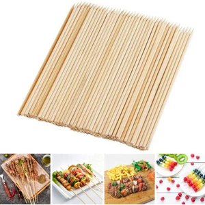 Bamboo Skewers, 8 Inch Bamboo Sticks 100pcs BBQ Kabob Skewers, Grill, Appetiz... - Picture 1 of 7
