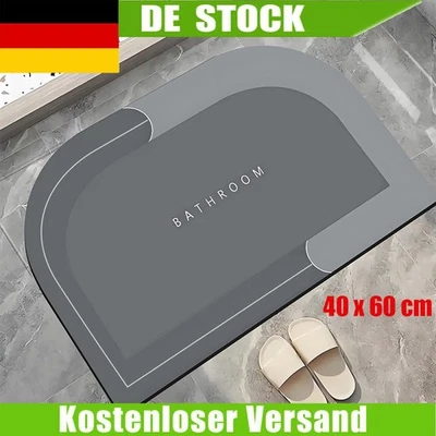 Badteppich Badvorleger Badematte Badeteppich Bad Dusche WC-rutschfest saugfähig - Bild 1 von 4