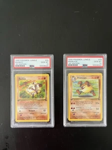 Pokémon Jungle Primape #43 & Mankey #55 1st Edition PSA 10 GEM MINT🔥🔥 - Picture 1 of 5