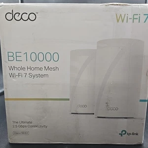 TP-Link Tri-Band WiFi 7 BE10000 Whole Home Mesh System (Deco BE63) (2-Pack) - Picture 1 of 10
