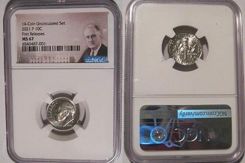 2021 P Roosevelt Dime 10c NGC MS 67 FIRST RELEASES Cover