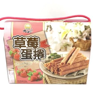 Da Hu Crispy Strawberry Egg Roll 216g/(6pack) - Picture 1 of 2
