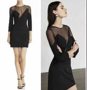 NEU MIT ETIKETT BCBG MAXAZRIA EDESA MINIKLEID DURCHSICHTIG AUSSCHNITT AUSGESCHNITTEN GRÖSSE 4 $ 250 - Bild 1 von 12