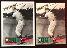 Mickey Mantle (1) Rare LARGE White Border 1991 Gold RBI PROTOTYPE Card #10P