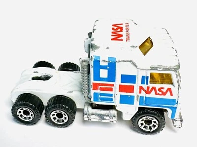 1983 Matchbox White NASA Peterbilt Matching White NASA Semi Truck Diecast Toy - Image 1 of 4