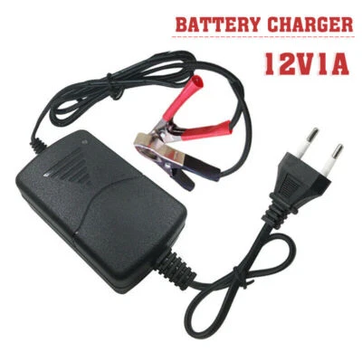EU 12v 12 Volt Sealed Lead Acid Battery Charger Motorbike Quad Bike Kids Toy Car - Image 1 of 4