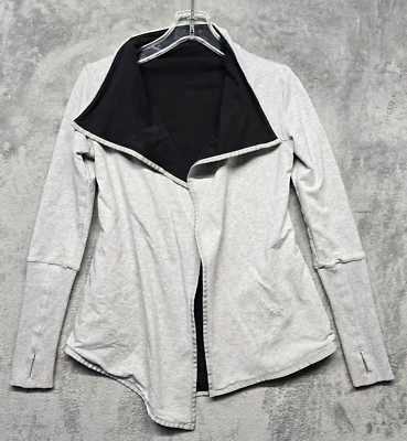 Ivivva By Lululemon Jacket Girls 12 Gray Black On The Double Wrap Reversible - Image 1 of 4