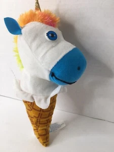 Classic Toy Co Unicorn Ice Cream Cone plush 10" by Classic Toy Co.  - Picture 1 of 6