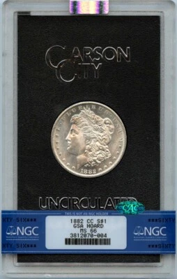 1882-CC Morgan Dollar GSA HOARD S$1 NGC MS66 (CAC) - Image 1 of 2