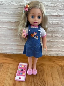 Call Me Chloe interaktive 18 Zoll sprechende Puppe mit Telefon 30 Sätze Top! - Bild 1 von 3