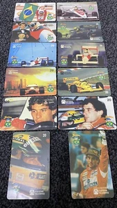 Ayrton Senna Telefonkartensammlung 12x Telebras Brasilien SELTEN - Bild 1 von 13