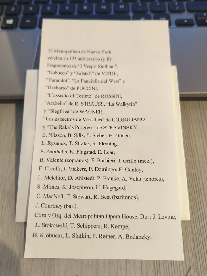 Live Recording Opera CD -1740 MET 125th Nilsson Sills Steber Guden Rysanek Lear - Image 1 of 1