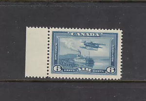 CANADA: 1937-38 definitives 6¢ Blue Airmail SG 371 £20, left marginal MUH. - Picture 1 of 2