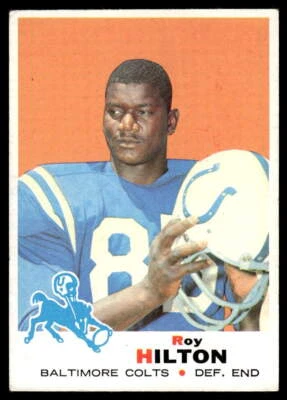 1969 Topps Roy Hilton #160 Baltimore Colts Football Card - Image 1 of 2