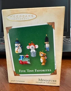 Hallmark Keepsake Five Tiny Favorites (includes all 5) 2002 Ornaments NIB - Picture 1 of 4